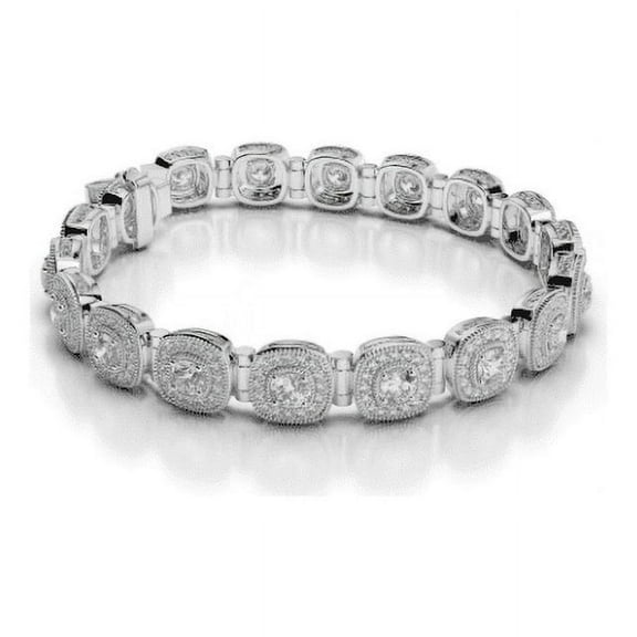 4.50CT Lab Grown Diamond Round Cut Tennis Bracelet 14K White Gold Fine Jewelry for Women Gifts