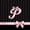 Pink Black P, variant on Manfei Letter A Print Blackout Curtains,Pink Dreamy Bow Window Curtains Pack of 2 (38x45 Each)