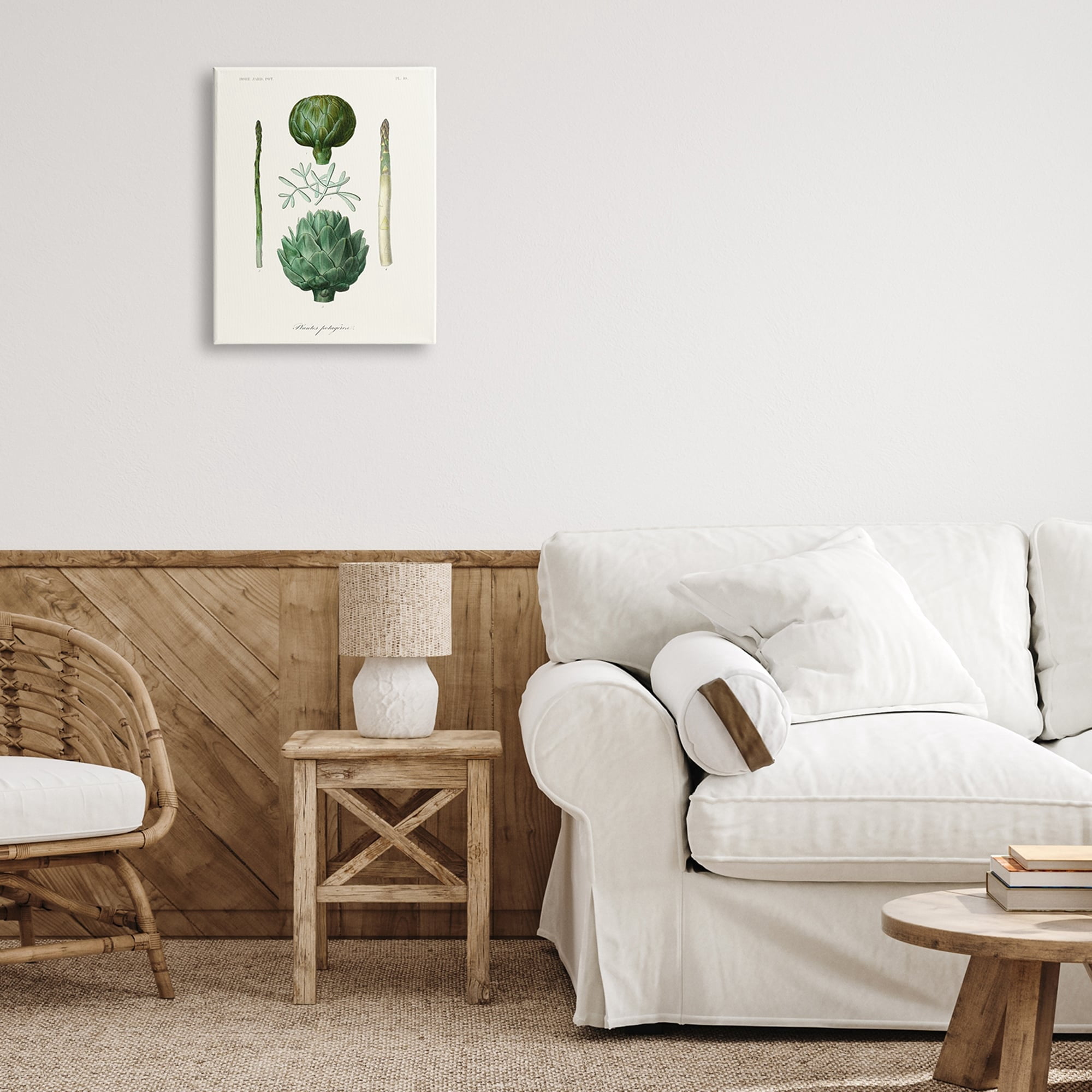 Stupell Industries Botanical Nature Study Artichoke Vegetation Diagram Drawings Gallery-Wrapped Canvas Print Wall Art, 24x30, by World Art Group