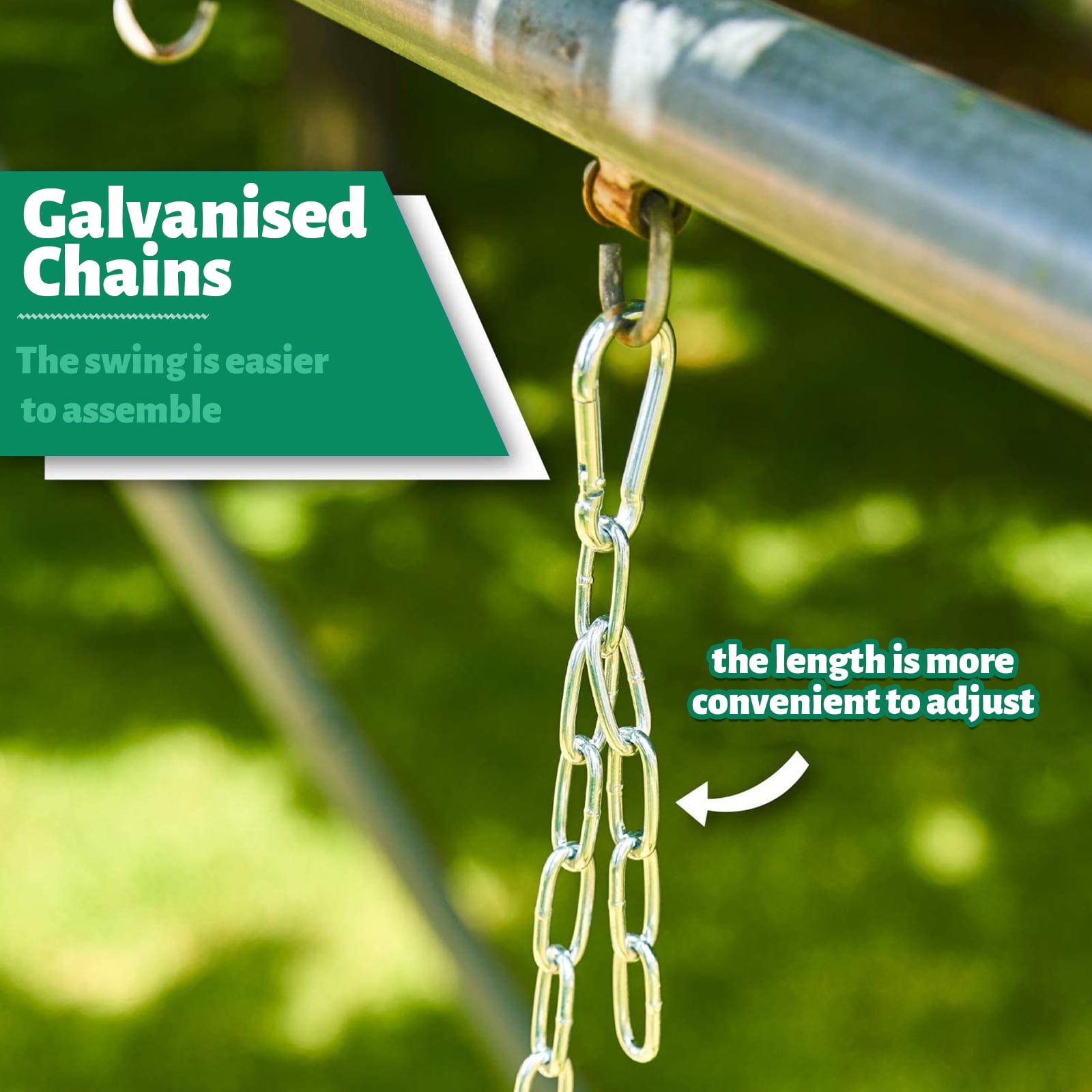 Celawork Heavy Duty Swing Seat, Outdoor Child EVA Soft Board U-Swing, with Adjustable Metal Chains to 60", Capacity Up to 660lbs/300kg, for Children and Adults