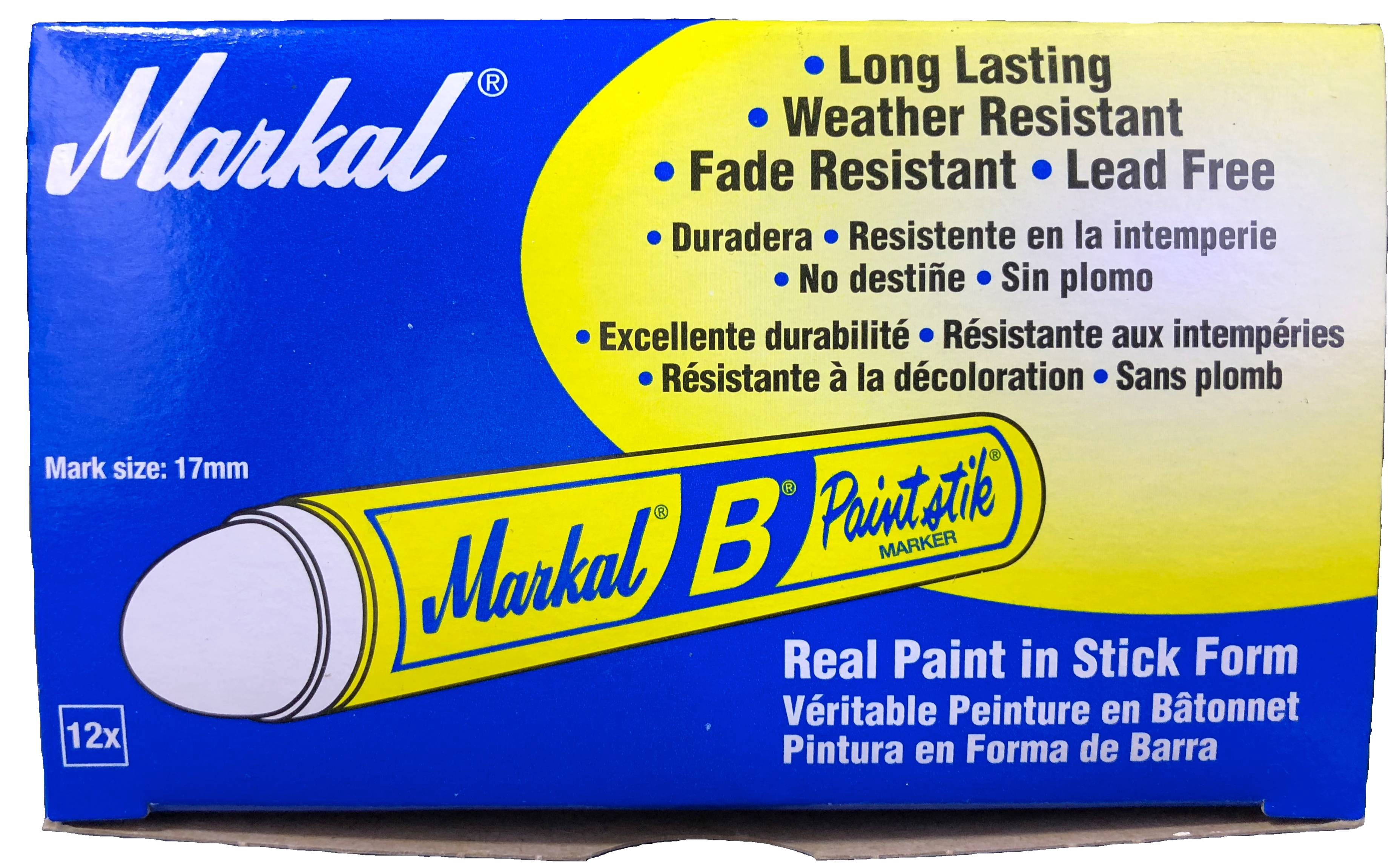 Box of 12 Markal B Black Tire Chalk Paint Sticks Crayon Surface Marker Graffiti