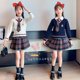 thumbnail image 2 of Conjuntos para niñas uniforme escolar Twinset niños traje niños traje Preppy suéter falda ropa para adolescentes ropa para niños 14T Gao Jinjia LED, 2 of 2