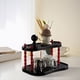 thumbnail image 5 of Organizador de estantes multicapa para crema | Estante de escritorio para tazas, cosméticos, maquillaje y libros | Plástico duradero con marco de metal | Soporte elegante y compacto para sala de e, 5 of 5