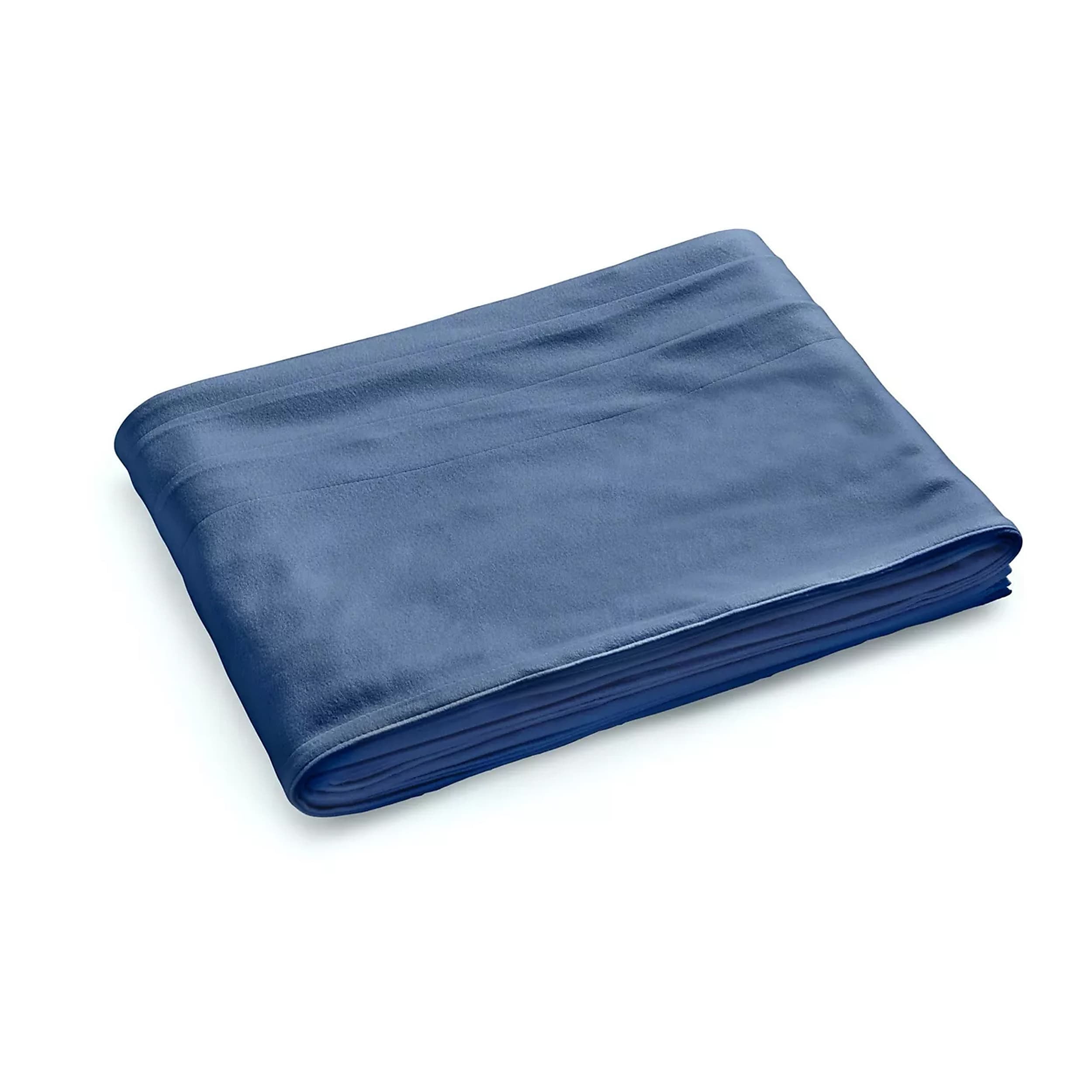 Sunbeam Electric Fleece Blue Heated Blanket 10 Heat Settings, Twin