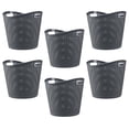 thumbnail image 7 of 6-Pack 30 L Large Plastic Clothes Hamper, Grey Laundry Storage Baskets, 7 of 7