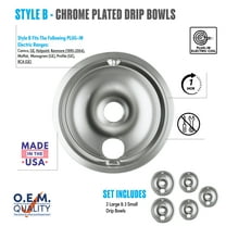 Range Kleen 16675X Style B Chrome Plated Drip Bowls 5 Pack