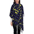 thumbnail image 1 of Women's Fashion Tassel Scarf, Garden Flower Art Long Shawl, Lightweight and Warm, 1 of 9