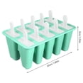 thumbnail image 2 of 1Pc Ten Grid Ice Cream Mold DIY Making Tool Frozen Popsicle Mold (Green), 2 of 4