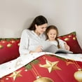 thumbnail image 4 of jejeloiu Gold Christmas Ball Twin Bedding Sets 7-Piece,Merry Xmas Theme Bedding Comforter Set,Sequin Print Sheet Sets For Girls Boys,Breathable Home Decor Reversible, 4 of 8