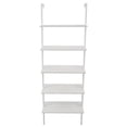 thumbnail image 6 of Gzxs Ladder Shelf 5 Tier Wall Mounted Bookcase with Metal Frame, Open Design Shelves for Living Room, Bedroom, Home, Office, White, 6 of 10