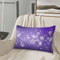 thumbnail image 5 of Gaeub Snowfall Sky White Purple Printed Pillow Case, Comfort Soft Hidden Zipper, Suitable for Sofa, Bedroom-16"x24", 5 of 6