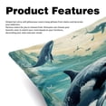 thumbnail image 2 of Whale Velvet Bed Pillow Throw Covers Pillow Inserts Throw Pillows with Unique Patterns - Set of 2, Sizes 16x16, 18x18, 20x20 Inches for Various Occasions, 2 of 6