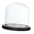 thumbnail image 1 of GROWTH TANK Clear Glass Cloche Plants and Container Dome Display Cover with Base Black E, 1 of 9