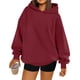 thumbnail image 2 of Sudaderas con Capucha de Gran Tamaño para Mujer, Sudaderas Cómodas, Conjuntos de Moda de Otoño, Blusas Casuales, Ropa de . Vino Tinto L, 2 of 6