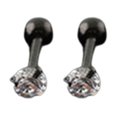 thumbnail image 2 of Ear Studs Anti-allergic Cubic Zirconia Stainless Steel 3 Prong Design Earrings For Daily Life, 2 of 5