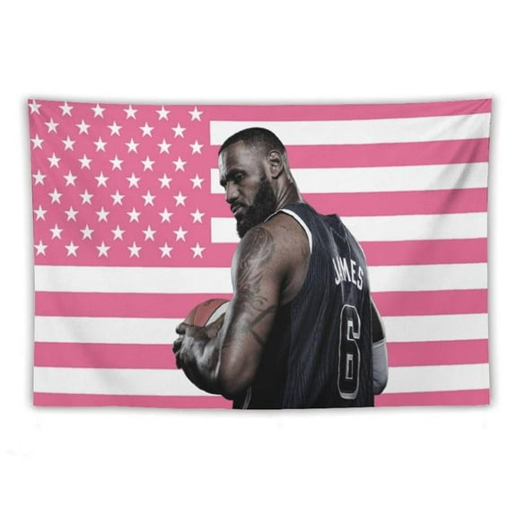 LeBron Art James wall tapestry poster for college dorm cave bedroom living room office party decoration gift