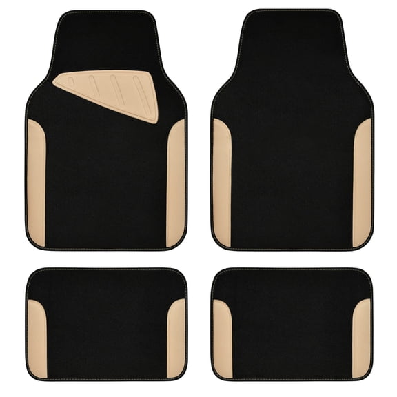 Waterproof Universal Fit Car Floor Mats, Car Mats Fit for Vans,sedans, Trucks,Set of 4pcs Car Carpet with Driver Heel Pad