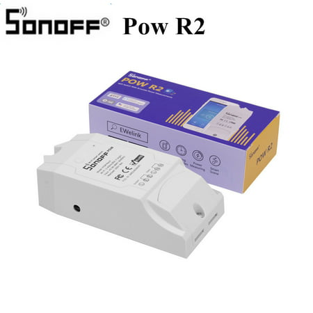 Sonoff Pow R2 Remote Control Light Switch WiFi Smart Power Monitor Overload Protection Voice Control Schedule