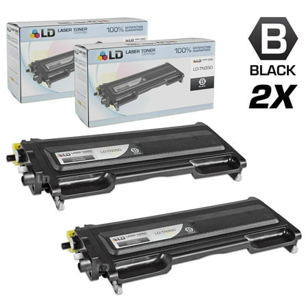 Brother 2820 Toner LD Compatible Brother TN350 Set of 2 Black Toner Cartridges for DCP-7010, DCP-7020, DCP-7025, HL-2030, HL-2040, HL-2070N, Intellifax 2820, 2910, 2920 & MFC7220, MFC-7225N, MFC7420, MFC-7820D, MFC7820N ()