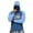 Blue, variant on Men's US 250th Anniversary Hoodie with Built-in Face Mask and Raglan Sleeves Featuring Patriotic Graphic for Independence Day Celebration Fishing Hiking or Outdoor Work Blue L