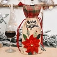 thumbnail image 3 of Billuyoard Ropa navideña con patrón de rejilla con cordón, manga de cerveza, de comedor, cubierta de botella de vino de lino de Año Nuevo, bolsa de Kits de decoración para fiestas Coche Billuyoard HA068795-03, 3 of 6