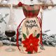 thumbnail image 3 of Wosthever Ropa navideña con patrón de rejilla con cordón, manga de cerveza, de comedor, cubierta de botella de vino de lino de Año Nuevo, bolsa de Kits de decoración para fiestas Flor Wosthever HA068795-02, 3 of 6