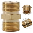 thumbnail image 4 of 2 Pcs Brass Pressure Washer Hose Extension Adapter M22 Metric Male To Male Tool, 4 of 9