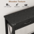 thumbnail image 3 of Console Table with 2 Drawers, Farmhouse Sofa Table with Storage Shelf, X Side Design, Accent Wood Entryway Table, Narrow Sofa Table with Solid Wood Legs for Entryway Living Room Hallway, 3 of 7