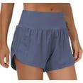thumbnail image 2 of High Waisted Athletic Shorts for Women Quick Dry Workout Running Shorts with Mesh Liner Zipper Pockets, 2 of 5