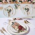 thumbnail image 3 of Patriotic American Flag Cloth Napkins, Vintage Roses Floral Paisley Brown Washable and Reusable Dinner Napkins Set of 8, Table Napkin for Kitchen Party Birthday Wedding Hotel Housewarming 20"x20", 3 of 9