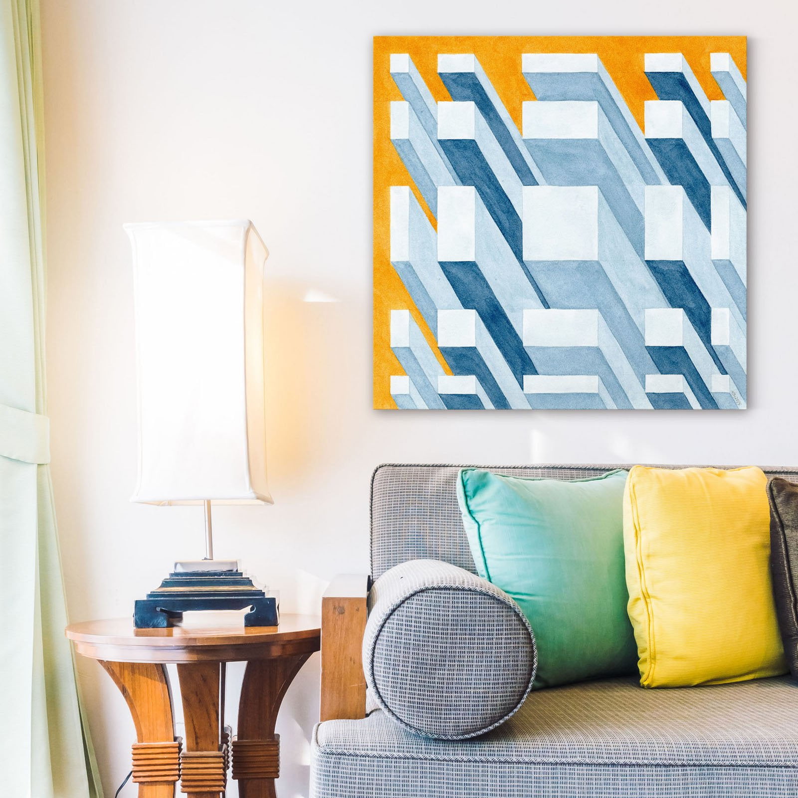 Marmont Hill 3D Skyscrapers Print on Wrapped Canvas