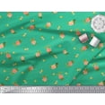 thumbnail image 3 of Soimoi Green Poly Georgette Fabric Leaves & Grandiflora Roses Floral Printed Craft Fabric by the Yard 52 Inch Wide, 3 of 5
