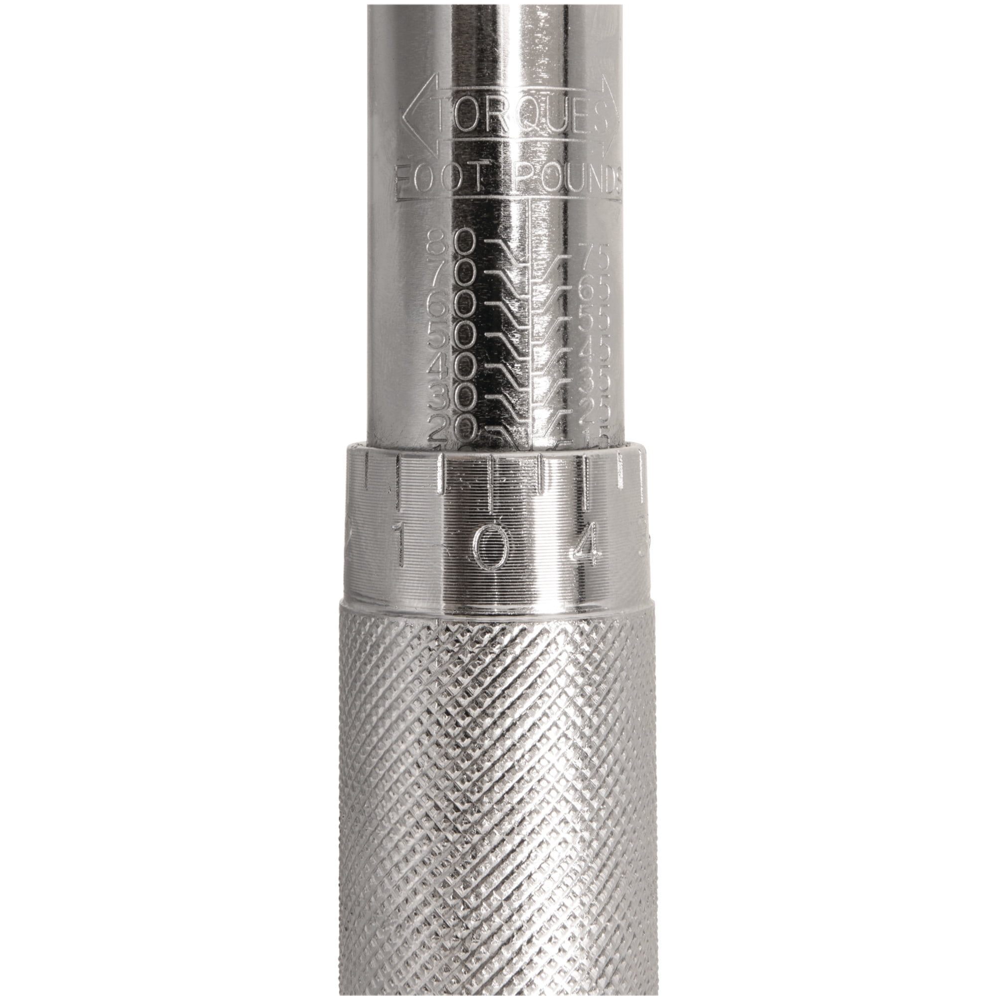 Performance Tool M238 Click Torque Wrench - 3/8 Inch Drive, Adjustable 10 to 80 lbs ft. for Automotive Repair, Garage Maintenance, Chrome-Plated, Calibrated Torque Control
