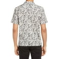 thumbnail image 2 of Theory Mens Noll Prism Short Sleeve Stretch Cotton Button-Up Camp Shirt S White, 2 of 4