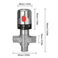 thumbnail image 3 of Bathroom Adjustable Thermostatic Mixer Valve Brass Water Mixer Hot/cold Water Mixing Temperature Control Valve For Home, 3 of 4