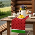 thumbnail image 6 of Table Runner Watermelon Fruit Table Decoration for Kitchen Dinning Red Green Table Decoration for Indoor Outdoor Party Wedding Decor 13x72inch, 6 of 7