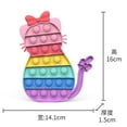 thumbnail image 3 of Cute Cat Press Bubble Juguete Sensorial Juguetes Educativos Autismo Necesidades Especiales Stress Reliever Silicona Descompresión Juguetes Para Niños Y Adultos Eigraketly FN006454-00, 3 of 6