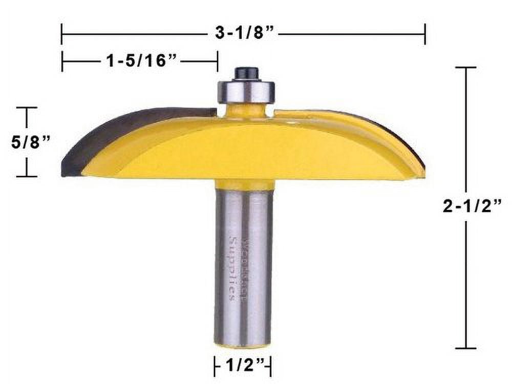 Yonico Raised Panel Router Bit - Cove Door - 3-1/8" Diameter - 12133