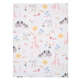 thumbnail image 3 of Lambs & Ivy Jazzy Jungle White Fleece Safari Animals Soft Baby Blanket, 3 of 9