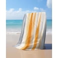 thumbnail image 4 of Orange Gray White Beach Towels Oversized Super Absorbent, Farmhouse Abstract Ombre Texture Lightweight Bath Towel Quick Dry Sets For Bathroom/Pool/Rv Camping/Beach Play/Gym Room/Picnic 31"x62", 4 of 8