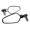 thumbnail image 2 of Universal Motorcycle Handlebar Mirror, Rearview Mirror Universal Reflector (black) (2pcs), 2 of 5