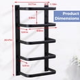 thumbnail image 5 of Stainless Steel Towel Rack, 5-Tier Wall Mounted Bathroom Storage Rack, Towel Shelf for Bathroom/RV/Camper, Bathroom Towel Rack for Rolled Bath Towels, Hand Towels, 5 of 7