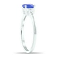 thumbnail image 2 of SZUL Women's Princess Cut Tanzanite and Diamond Classic Band in 10K White Gold, 2 of 5