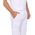 thumbnail image 4 of M&M SCRUBS Men's Scrub Set – Stretch V-Neck Multi-Pocket Mens Medical Uniform Scrubs Top & Cargo Pants (White, Small), 4 of 7