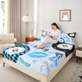 thumbnail image 3 of Erosebridal Kids Teens Sport Billiards Snooker Bed Sheets 4pcs,Blue Bling Glitter Print King Sheets for Boys Girls,Super Cozy Room Decor, 3 of 5