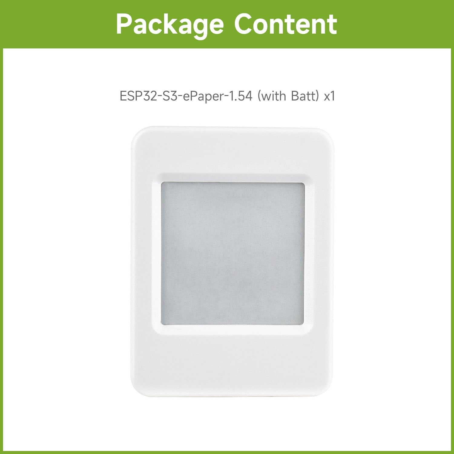 ESP32-S3 1.54inch e-Paper AIoT Development Board, 200 × 200, Black/White, Supports Wi-Fi and BLE Dual-Mode Communication