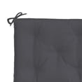 thumbnail image 2 of Claire Outdoor Cushion for Bench, 47 Inch, Dark Gray Tufted Oxford, 2 of 6