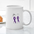 thumbnail image 5 of CafePress - Alzheimers Ribbon Body Mugs - 11 oz Ceramic Mug - Novelty Coffee Tea Cup, 5 of 6