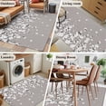 thumbnail image 5 of Vintage Floral Area Rugs 3'x5', Washable Small Throw Rugs for Living Room Bedroom, White Cherry Flowers Blossom Spring Gray Indoor Outdoor Rug Non-Slip Low Pile Carpet Runner Reversible Floor Mats, 5 of 8