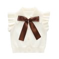 thumbnail image 2 of KYAIGUO Kids Toddler Girls Knit Sweater Vest Outwear Baby Spring Waistcoat Outerwear Little Boys Girls Button Ruffle Cardigan Sleeveless Jacket Outwear,Size 1-5 Years, 2 of 8